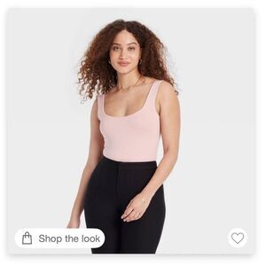 Women's Seamless Tank Bodysuit - A New Day™ Light Pink M